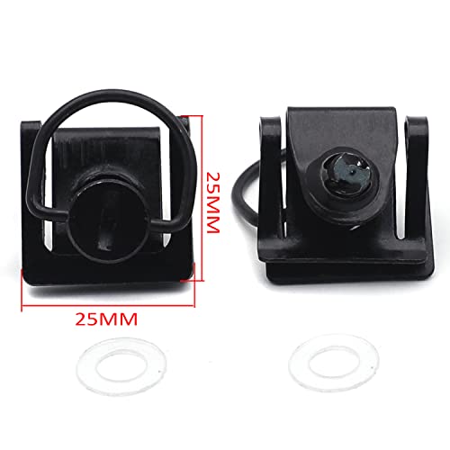 Httmt Mt278-Bk Black 2 Pcs Quick Release Dzus Style Motorcycle 1/4 Turn Fairing Fastener 15Mm Pins #TOP1