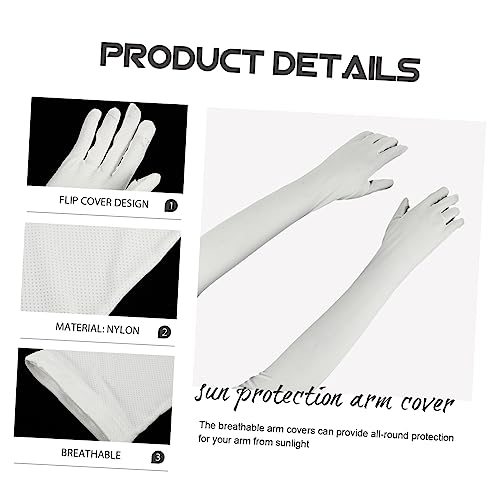 KITANDOVE 1 Par De Mangas De Seda Gelada Capas De Manga Para Braços Femininos Mangas De Braço UV Par