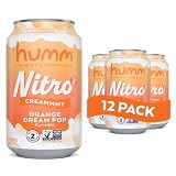 Humm Nitro Kombucha Orange Dream Pop, Creamy Smooth Probiotic Drink with L-Theanine, Non-GMO, Vegan, Gluten...