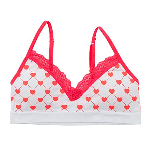 Alyce Intimates Pack Of 6 Seamless Girls Bra With Lace Trim & Adjustable Straps Medium #TOP3