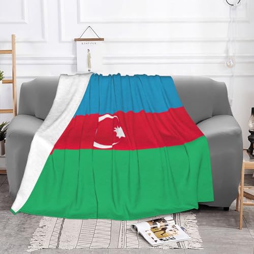 Couverture flanelle drapeau Azerbaïdjan plaid super doux lit et canapé - 4