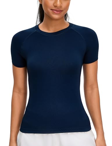 Nyvalle Seamless Workout Tops for Women Short Sleeve Breathable Athletic...