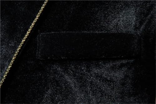 Men's Gold Edge Suits Double Breasted Sets Evening Dress Jacket and Pants Wedding Clothing4