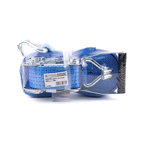Image of Heavy Duty Ratchet Tie Down Strap 8m x 50mm 5000kg Load Break Strength PES Webbing