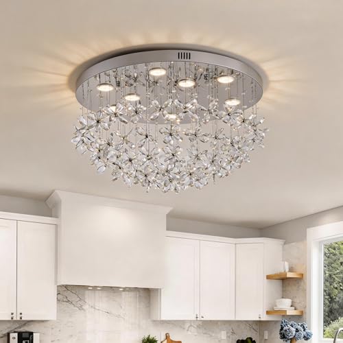 Luxury Crystal Ceiling Light with Remote & App Control