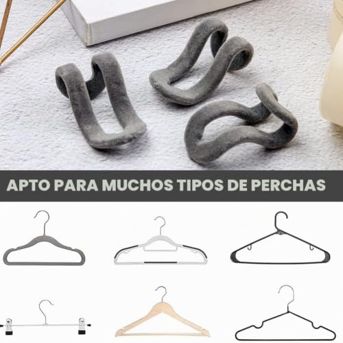 Miniatura 4 de Brateuanoii 40 Piezas Ganchos De Flocado Antideslizantes, Mini Conector De Suspensión, Ganchos Para Perchas, Duradero Antideslizantes Ganchos Usado Para Ahorra Espacio Perchero Armarios Gabinete Baños