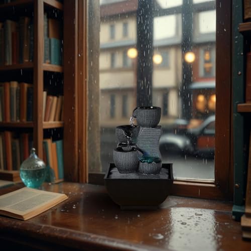 Miniatura 7 de Zen Light Kini - Fuente De Interior Con Bomba E Iluminación Led, Resina, Tamaño Único