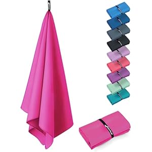Fit-Flip Serviette Microfibre – compacte, Ultra-légère et Rapidement sèche – Serviette de Bain Microfibre – Serviettes pour Sport Musculation, Piscine, Voyages, Natation et Plage
