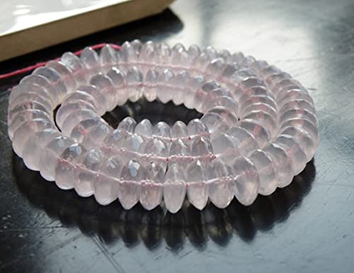 Rondelle Quartz Rose facetté 10.5mm de qualité gemme supérieure pour vos bijoux haut de gamme
