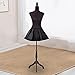 FDW Female Mannequin Body Dress Form Sewing Mannequin Torso Manikin with Tripod Base Stand Adjustable Mannequin for Sewing Clothes Display (Black, 59-67 Inches)