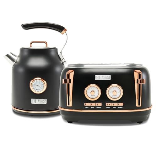 Haden Dorset Electric Kettle with 4 Slice Wide Slot Toaster