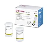Beurer Blutzucker-Teststreifen zur Verwendung mit GL 48 und GL 49, 50 Stück (2 x 25er Dose), zur Eigenanwendung geeignet, geprüfte Teststreifen-Qualität