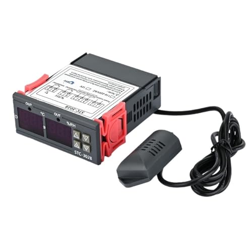 Termostato digital LED STC-3028 CA 110-220V dual con sensor NTC para control de temperatura 3