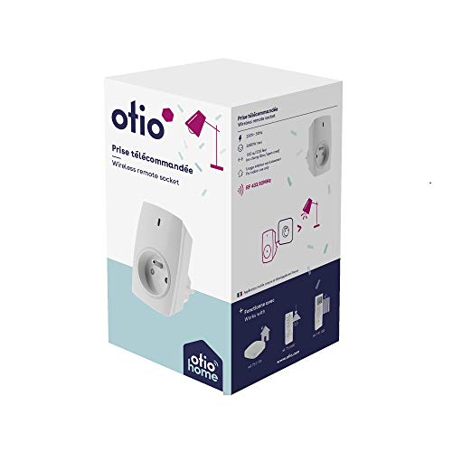 Otio - Prise connectée pilotable à distance ou avec télécommande