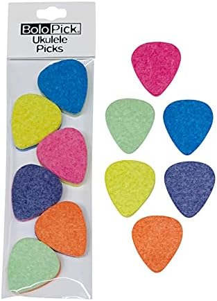 Felt Ukulele Picks, 12 Piece BoloPick Original Recipe Felt Uke Picks for Ukulele, Guitar,Bass, Autoharp, Banjo