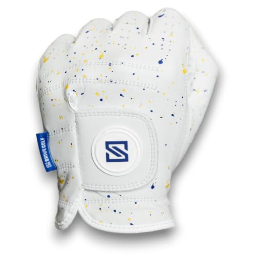 SKIVE Golf Premium Golf Glove | 100% AAA Cabretta Leather | Cool Golf Gloves Men | Serious Feel & Performance | Mens Golf Gloves Left Hand