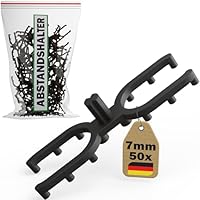 Abstandhalter Terrassendielen 50 Stück für 7mm Fuge - Distanzhalter aus Kunststoff für die Unterkonstruktion - Verhindert Staunässe
