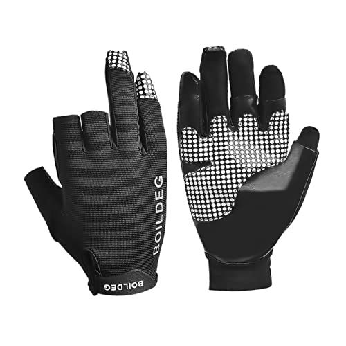 HANABASS Professional Fishing Gloves Men's Winter Gloves Reflective Logo Outdoor Sailing Size m