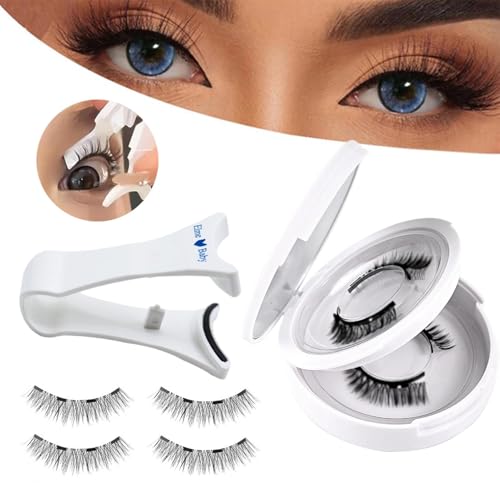 Kit De Pestañas Magnéticas, Pestañas Magnéticas De Aspecto Natural | Pestañas Reutilizables De Aspecto Natural Con Imanes: Fáciles De Usar, Duraderas, 1 Par De Pestañas Postizas
