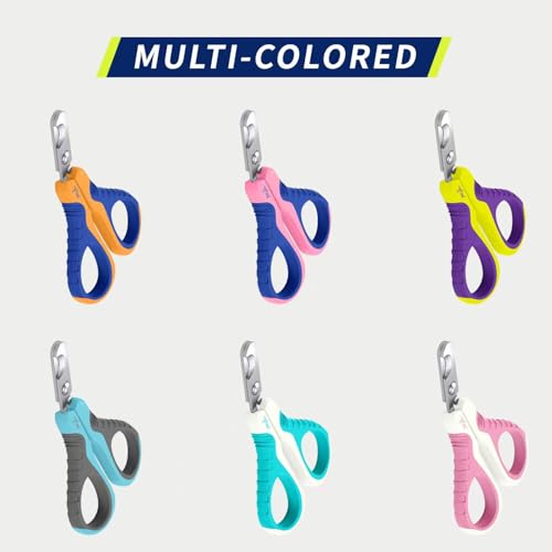 WePet Haustier-Nagelschere (U07.1), Professionelle Krallenschere, Gebogene Schere speziell für Katzen, Kätzchen, Hunde, Welpen, Kleintiere, Weiß/Thulian Pink