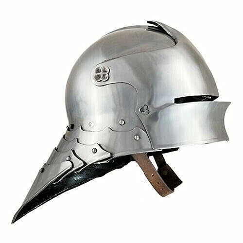 Medieval Knight German Sallet helmet Steel Visor Armor helmet LAR...