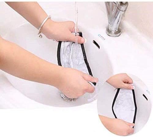 Black cotton mask with breathing valve, equipped with 30 activated carbon filters, washable and reusable. (6-pack)
