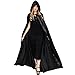 YGVQN Mantello Fantasma Halloween con Cappello, Costume di Mietitore Adulto Spaventoso, Costume Horror Halloween per Uomini Donne, Outfit Mantello Fantasma per Cosplay Carnevale Feste, Disfraz Vampiro