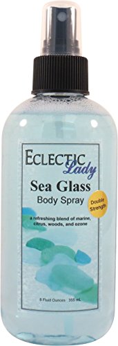 Eclectic Lady Sea Glass Body Spray, Double Strength, 8 ounces, Body Mist for Women with Clean, Light & Gentle Fragrance, Cologne with Soft, Subtle Aroma For Daily Use