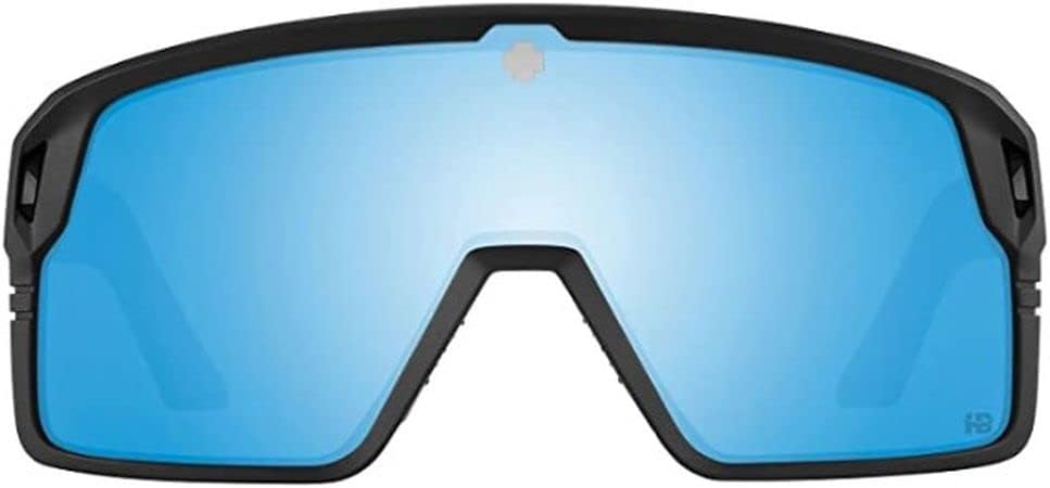 Spy Monolith Sunglasses Matte Black with Happy Boost Polarized Ice Blue Spectra Mirror Lens