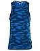 adidas Originals Men's Camo Sky Tank Shirt, Bluebird Blue/Poppy, Large