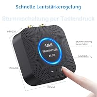 1Mii 2,4 GHz (1 TX+2 RX) Wireless Audio Transmitter Receiver Set für TV, 25ms Low Latency RCA AUX Wireless Audio Adapter Kit für Projektor/PC/Home Stereo/Powered Speaker/Verstärker/Soundbar – Ansicht 8