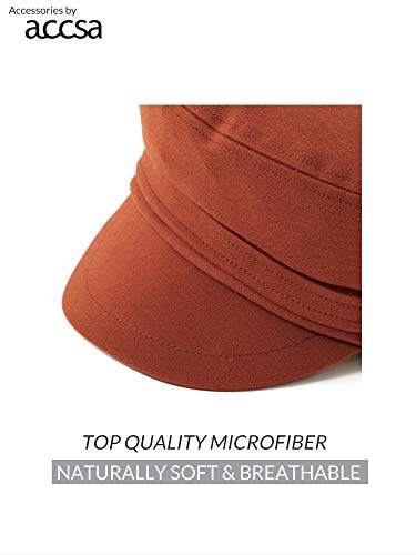 Accsa Womens Fashion Newsboy Cap Bakerboy Cabbie Gatsby Pageboy Visor Beret Hat Orange #TOP3