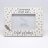 Cadre photo avec motif CHAT GENERAL et énonciation. Cadre photo à poser ou à suspendre. décoration d'appartement. Cadeau pour tout amateur de chat.