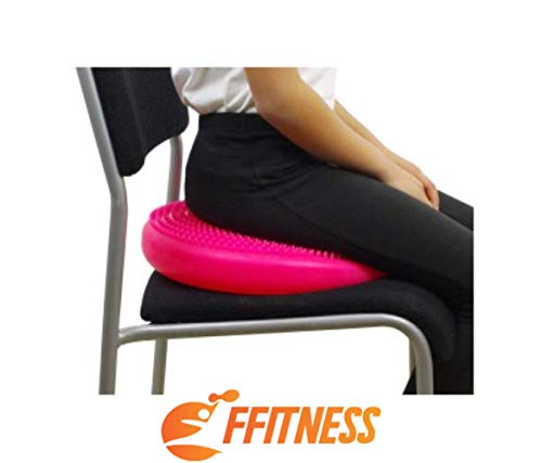 FSYBB71N Balance Pad - Inflatable Proprioceptive Cushion for Physiotherapy and Rehabilitation, Black - Image 4