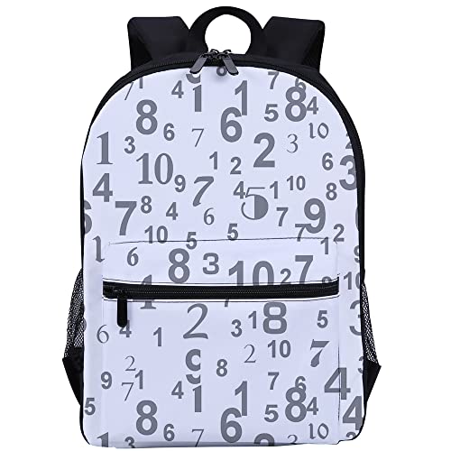 Sacs à dos pour enfant,Sac à dos léger unisexe sac d'école résistant à l'eau sac à dos décontracté convient à un ordinateur portable de 15,6 pouces pour garçons filles hommes et femmes, Numéro ,16inch Cover