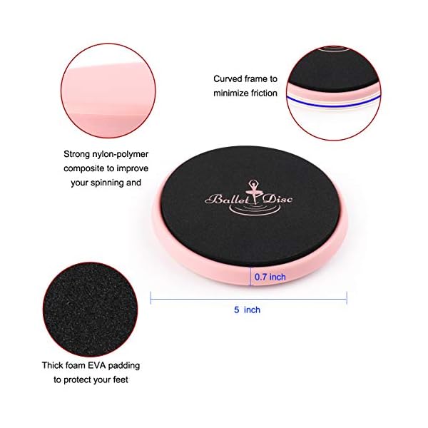 Turn Board for Dancers, Ballet Turning Board, Turning Boards for Dancers, Spinning Boards for Pirouette, Turns and Balance, Spinner Boards for Dancers, Ice Skaters, Gymnasts and Cheerleaders, Pink