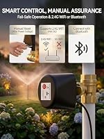 Smart WLAN Wasserventil, Motorkugelhahn mit App-Zeitplanung & Szenen, Timer, Alexa/Google Home kompatibel, Manueller Reset, für Garten-Bewässerung, Pool, Gewächshaus & Hydroponik (Messing, 3/4 Zoll) – Ansicht 3