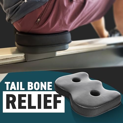 Rowing Machine Seat Cushion Compatible with Concept 2 Rower - Seat Pad for Comfort & Support - Also Fits Hydrow, Peloton & More - Rowing Accessories (Carbon Look) by Home & Rowe - Image 6