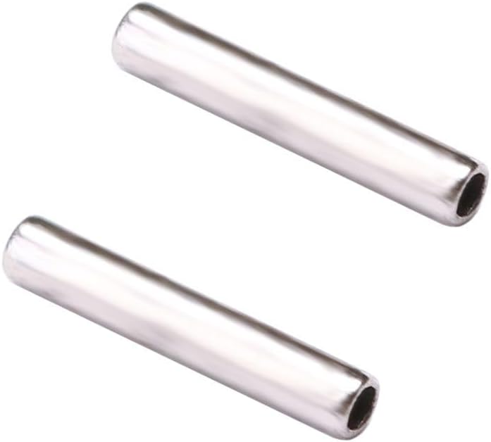 100 Pcs Single Barrel Fishing Crimp Sleeves,Copper Tube Fishing Line Crimping Loop Sleeves Fishing Wire Leader Rigging Tackle(2.8mm,Silver)
