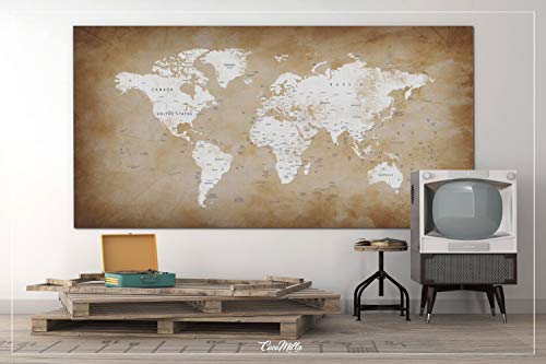 World Map, Watercolor World Map, Push Pin World Map, Extra Large World Map, Push Pin Travel Map, Wall Decor, Wall Hanging, Wanderlust-46