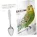 LIOOBO 50pcs Stainless Steel Bird Feeding Spoon for Hand-Rearing Parrots and Chicks Precision Formula Scoop with Curved Design for Gentle Feeding Portable Nursing Tool for Fragile Pet