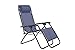 Sunjoy Blue Modern Zero Gravity Chair - Adult, Patio Garden, Sunbathing, Foldable, Mesh Back, Adjustable Headrest/Lumbar Support