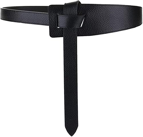 Polkar Women's Leather Belt Dress Belt Coat Fashion Tie Waist Belt Waistband For Dresses Coats (Black) #TOP7