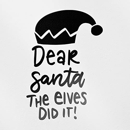 Decal Stickers of The Elves Did It (Black) (Set of 2) Premium Waterproof Vinyl Decal Stickers for Laptop Phone Accessory Helmet Car Window Mug Tuber Cup Door Wall Decoration - ANDsticg85063BL