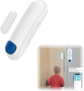 Zigbee Contact Sensor for Door and Window, Zigbee Hub Required, Winsdow Sensor 24h Monitor, Zigbee Door Sensor Compatible with SmartThings, Home Assistant