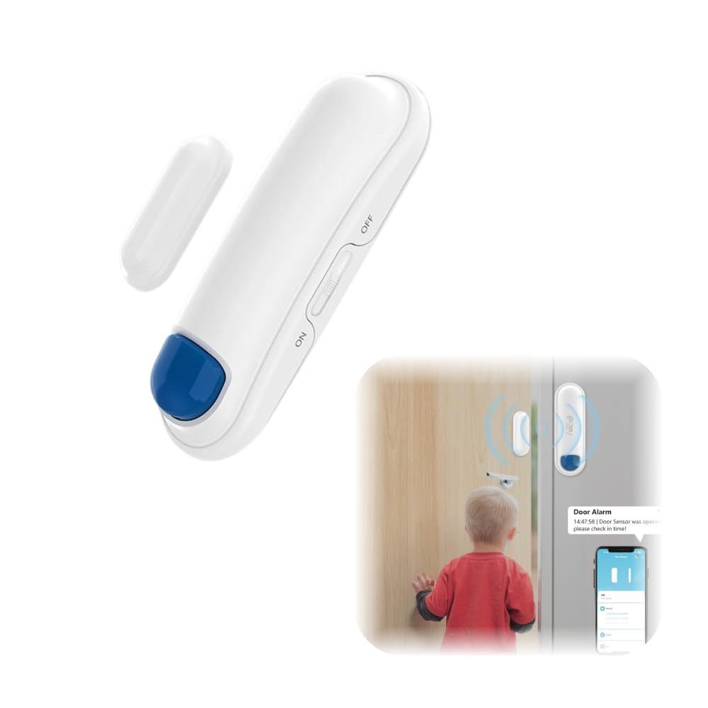 NEO NEO Zigbee Contact Sensor for Doors and Windows, Home Automation System Monitor, Compatible with SmartThings, Home Assistant with Build -in Zigbee Hub, Hub Required