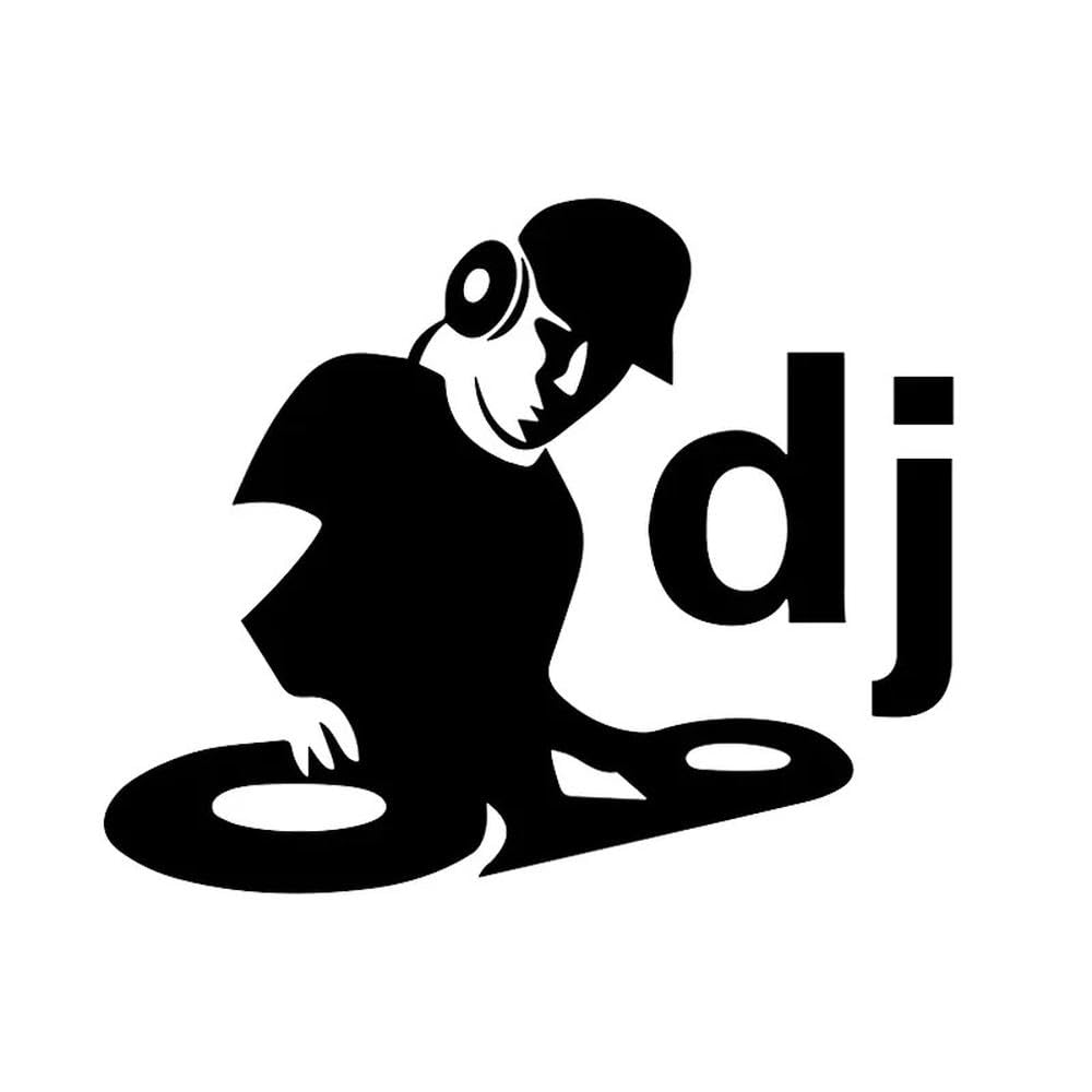 Music Club DJ Car Decal 15x12cm Vinyl Sticker for Auto Truck SUV Window(Black)