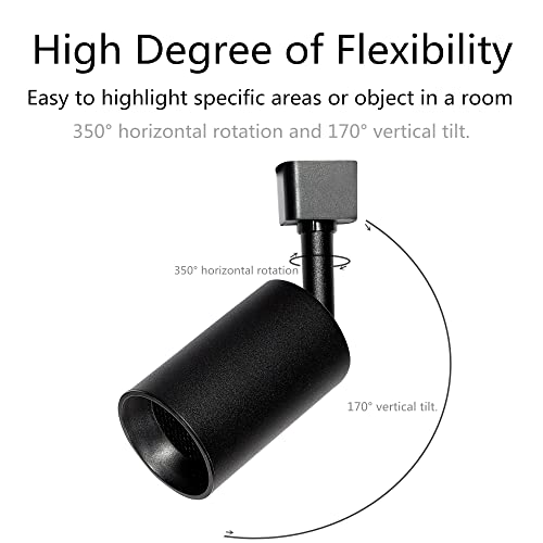 King Sha Anti Glare Led Track Lighting Heads (50W Eqv.) Compatible With Halo Track,Dimmable,Cri90+ 3000K,Etl Listed,6 Pack #TOP3