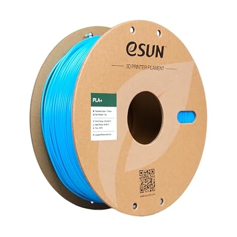 eSUN PLA+ Filament 1.75mm, Enhanced Toughness 3D Printer Filament PLA Plus, Dimensional Accuracy +/- 0.03mm, 1KG Spool (2.2 LBS) 3D Printing Filament for 3D Printers, Space Blue