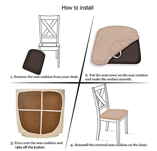 Housses de chaise imperméables stretch et revêtement simili cuir durable